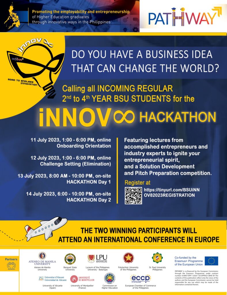 News and Events 243 Calling all INCOMING REGULAR 2nd to 4th YEAR BSU STUDENTS for the iNNOV∞ Hackathon