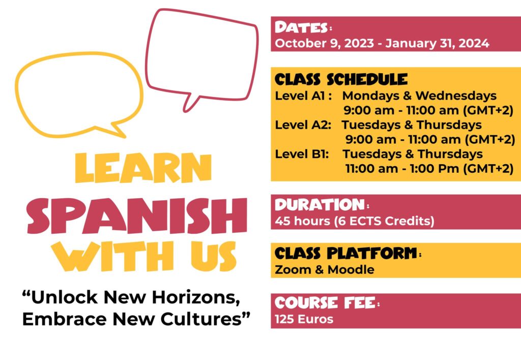News and Events 325 CALL FOR APPLICATIONS | Learn Spanish with University of Huelva, Spain!