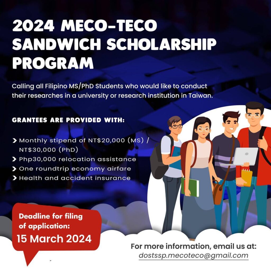 MECO-TECO Sandwich Scholarship Program 2024 (Study in Taiwan)