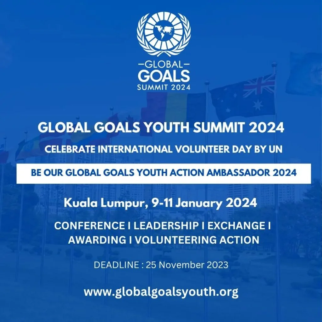 Global Goals Youth Summit 2024: Scholarships Available for Global Action Ambassadors!