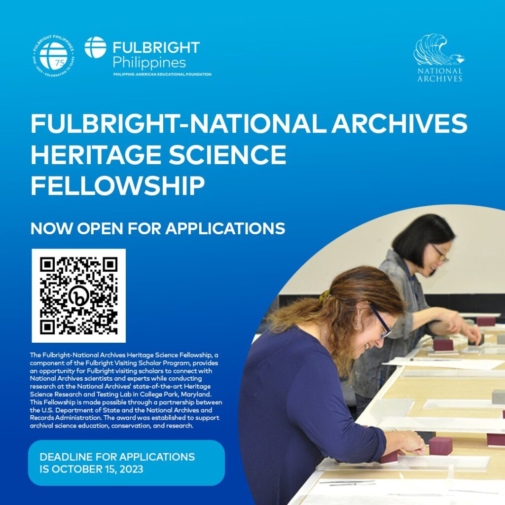 Unlock Your Research Potential: Apply Now for the Fulbright-National Archives Heritage Science Fellowship!