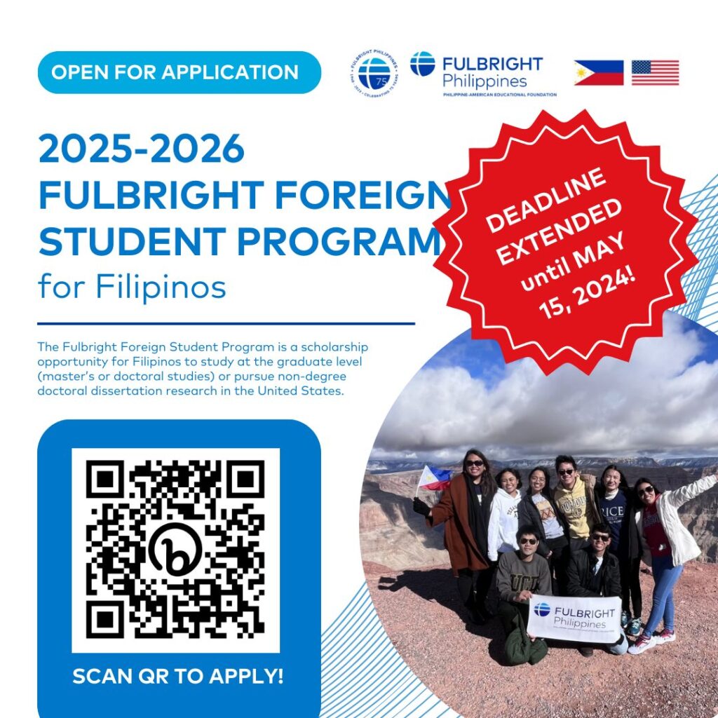 2025-2026 Fulbright Foreign Student Program for Filipinos