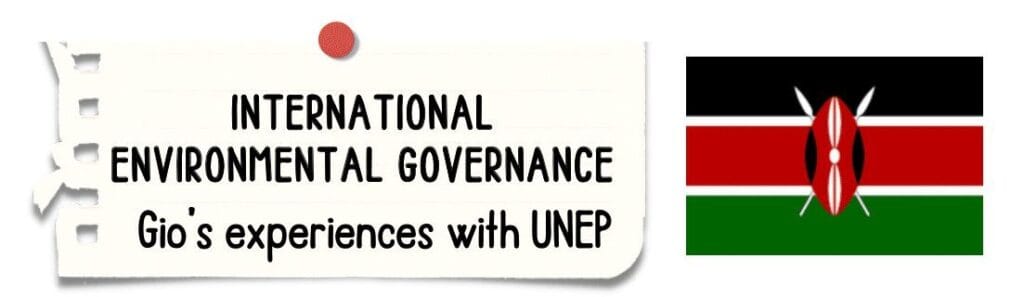 News and Events 295 INTERNATIONAL ENVIRONMENTAL GOVERNANCE: Gio’s experiences with UNEP in Kenya