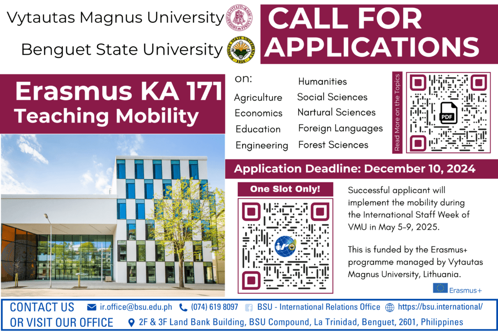 News and Events 140 CALL FOR APPLICATIONS | Erasmus KA 171 Teaching Mobility