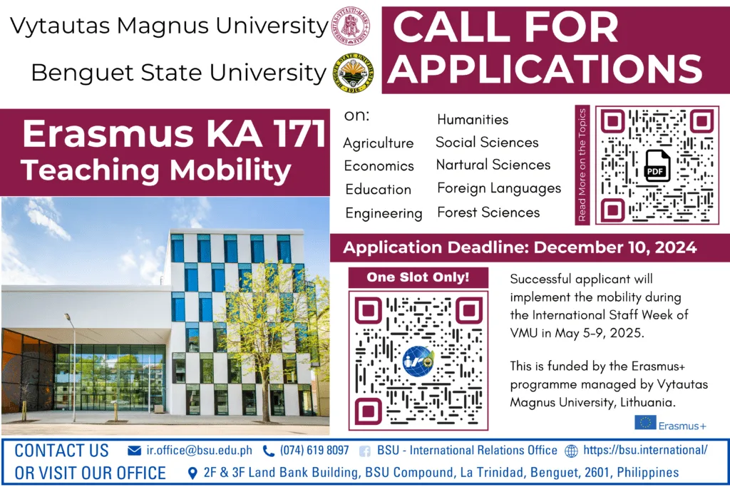 CALL FOR APPLICATIONS | Erasmus KA 171 Teaching Mobility
