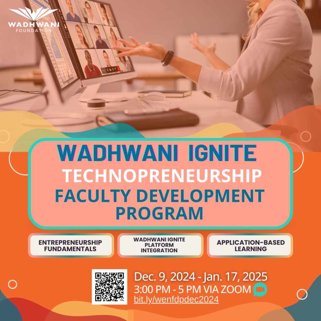 Wadhwani Ignite Technopreneurship Faculty Development Program