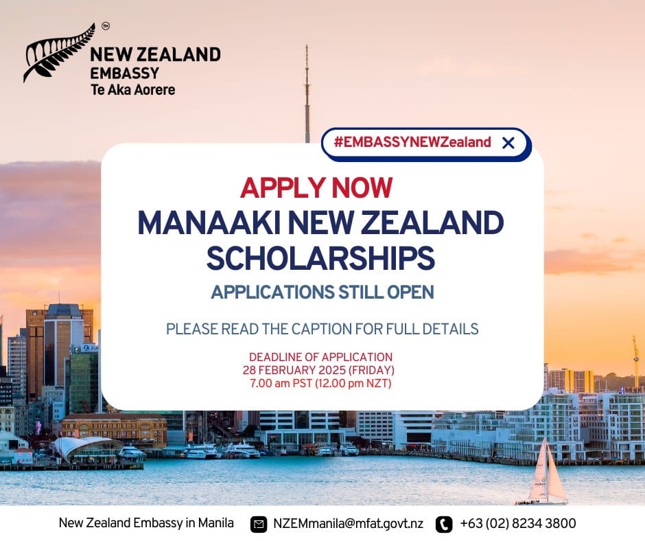 Apply Now! Manaaki New Zealand Scholarships