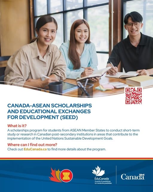 📢 The Canada-ASEAN Scholarships and Educational Exchanges for Development program is back!