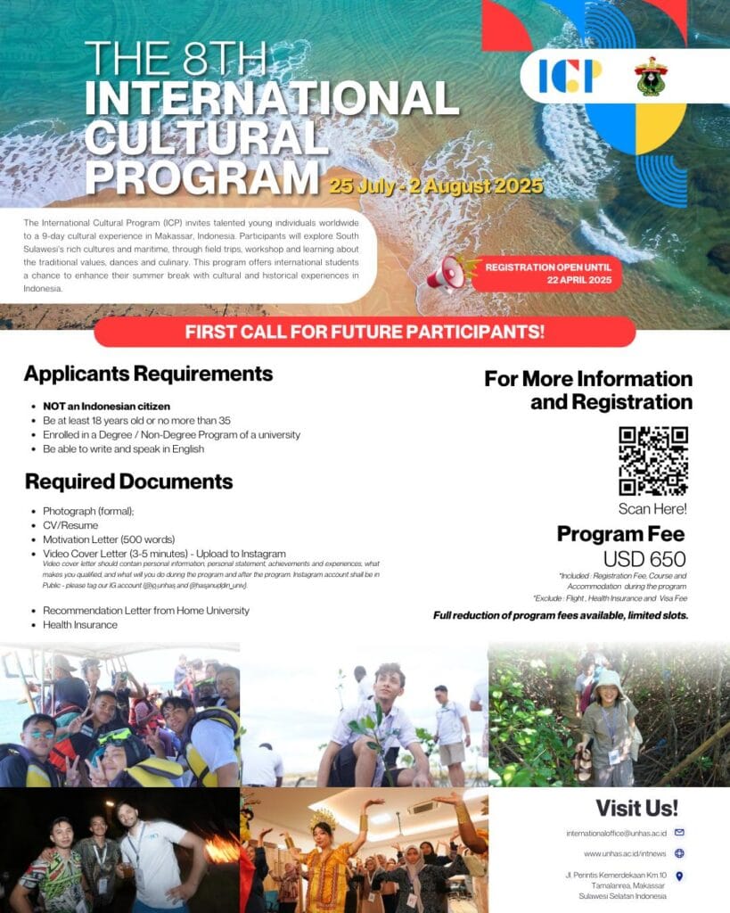 Invitation to The 8th International Cultural Program, ICP, 2025