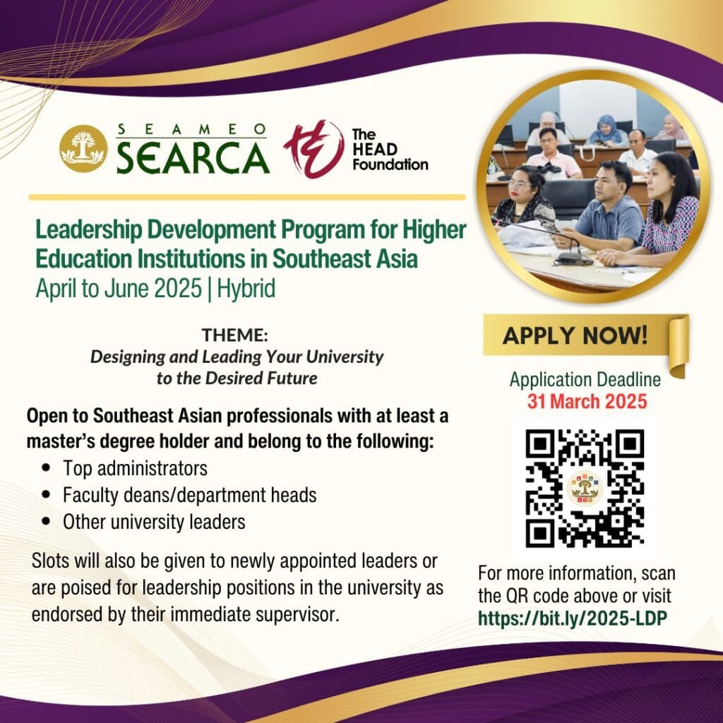 Leadership Development Program for Higher Education Institutions in Southeast Asia
