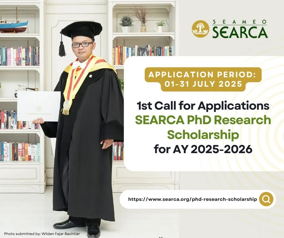 News and Events 350 1st Call for Applications: SEARCA PhD Research Scholarship for AY 2025-2026