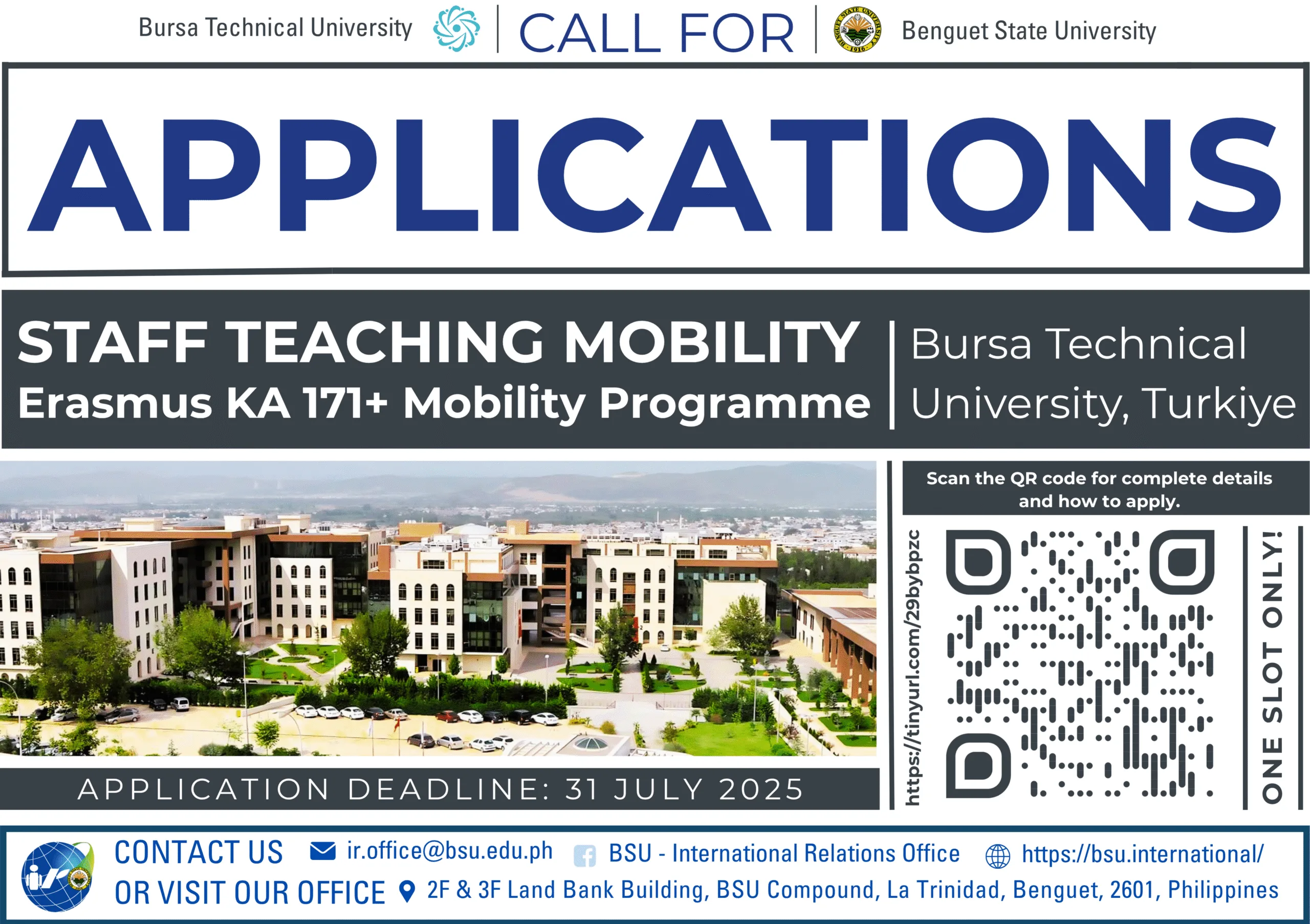 CALL FOR APPLICATIONS | Erasmus KA+ 171 Teaching Mobility