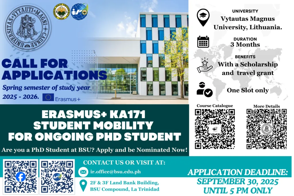 News and Events 309 📢 CALL FOR APPLICATIONS | Erasmus+ KA171 Student Mobility for Ongoing PhD Students