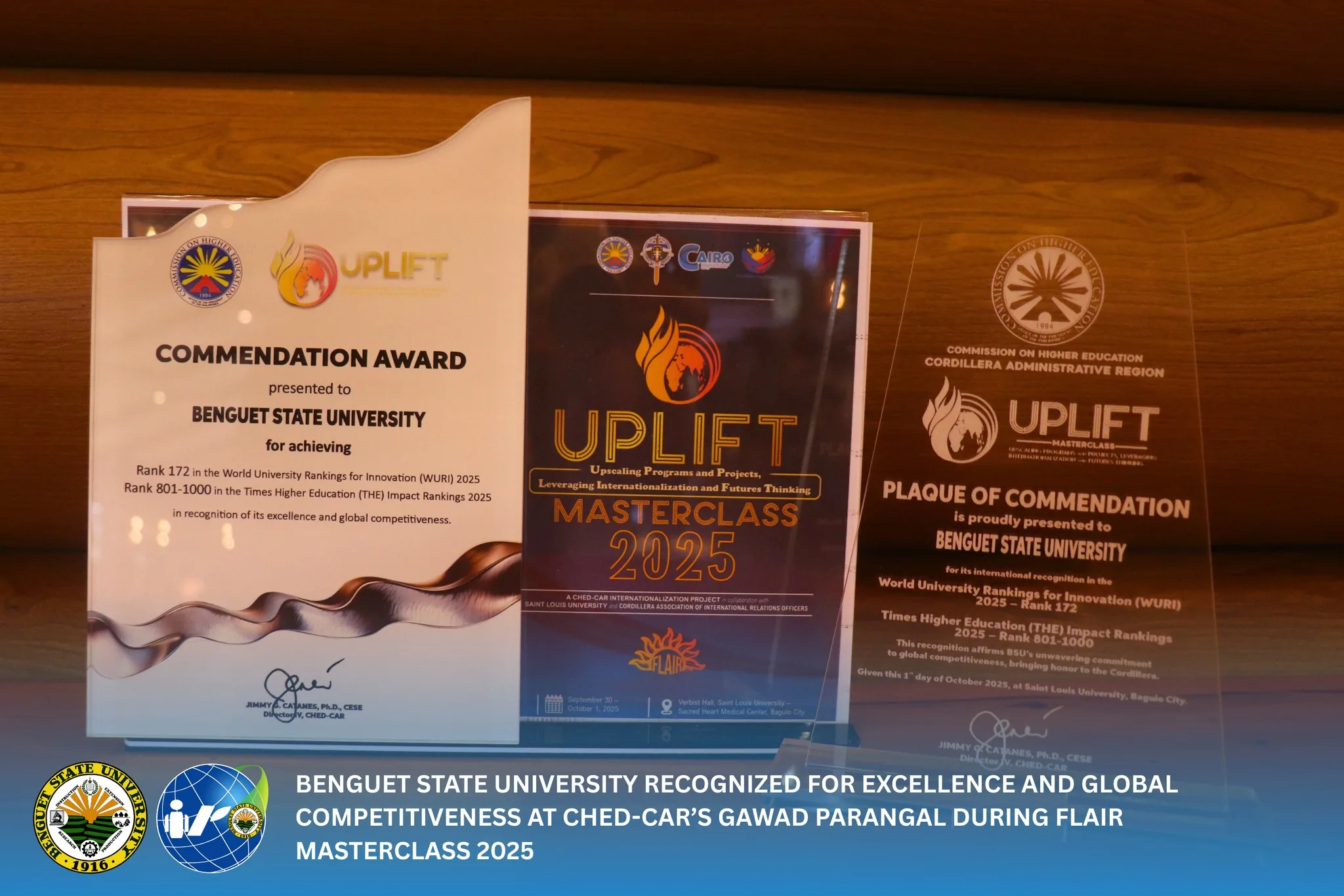 BSU recognized for excellence and global competitiveness at CHED-CAR's Gawad Parangal during Flair Masterclass 2025 78 557626847 1219323466880697 790407480725335888 n