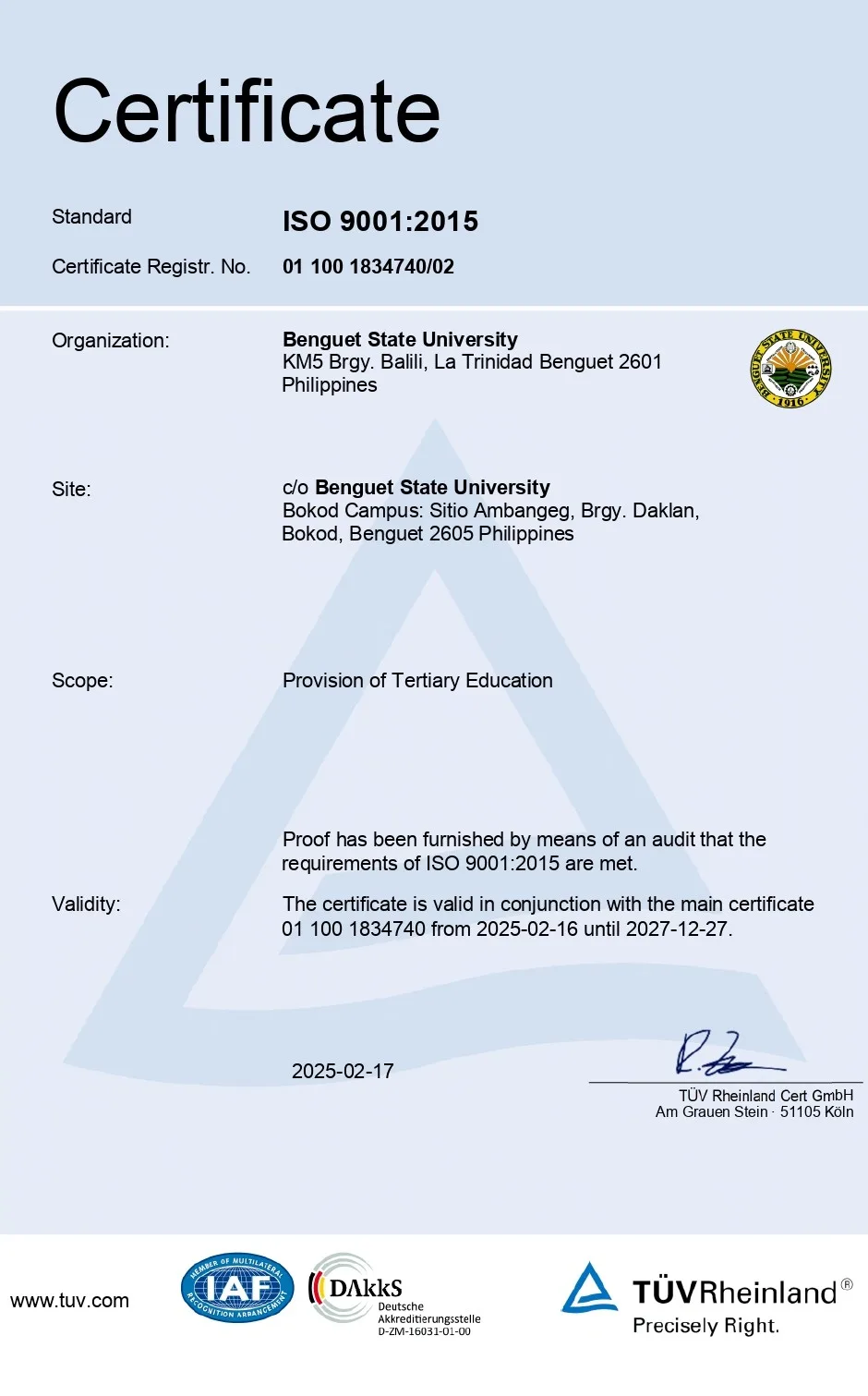 University Profile 47 ISO Certificates 1 page 0004
