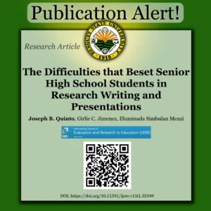 News and Events 469 NEW PUBLICATION ALERT!: RESEARCH ARTICLE