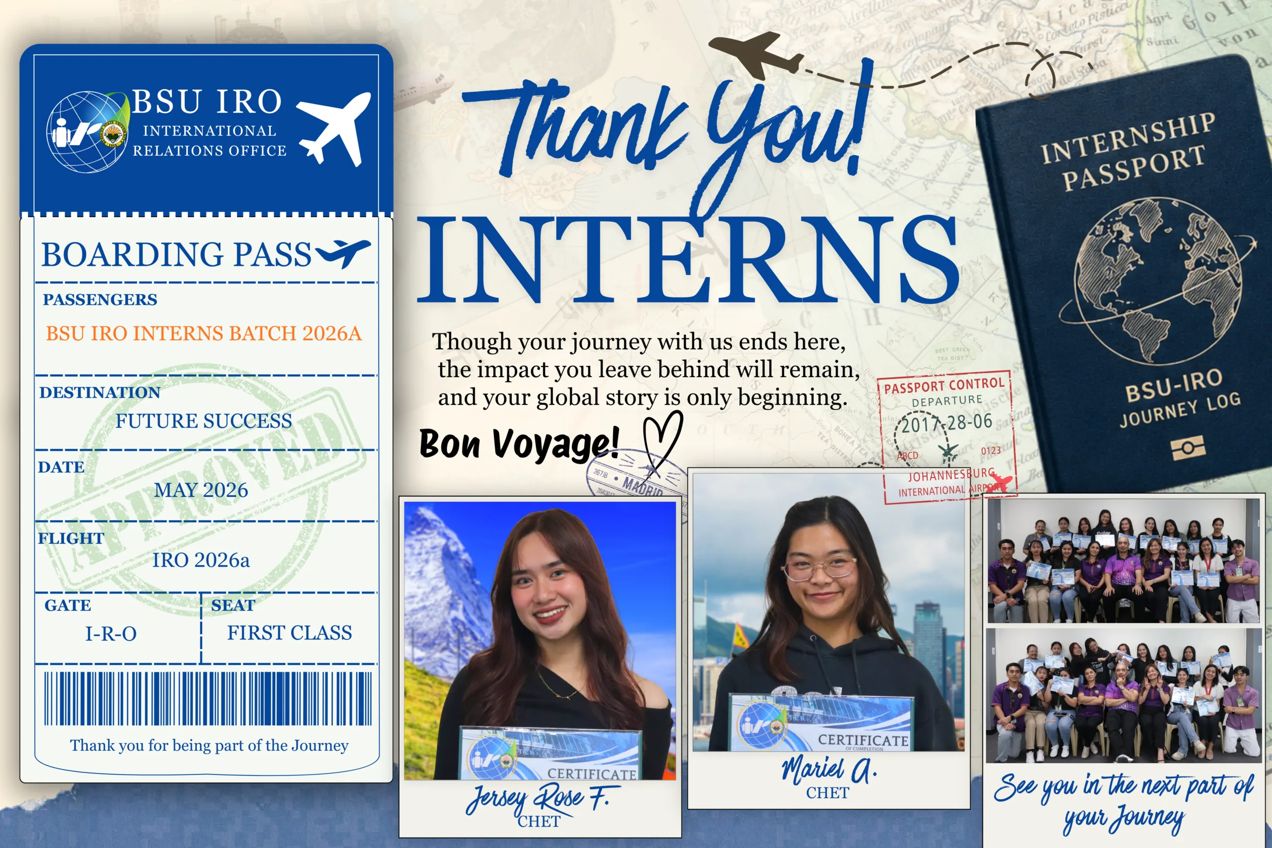 BON VOYAGE, IRO Interns!