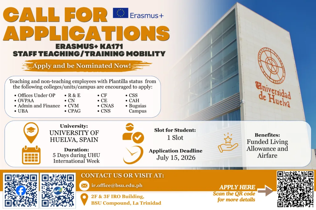 📢 CALL FOR APPLICATIONS – ERASMUS+ STUDENT MOBILITY PROGRAM