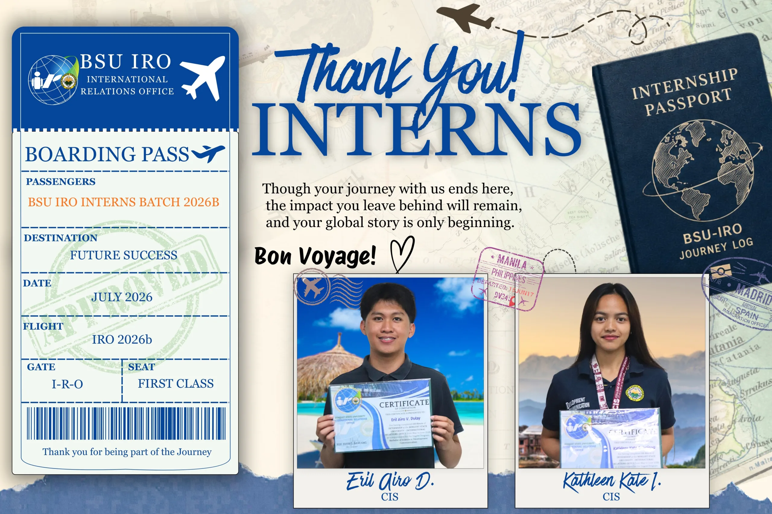BON VOYAGE, IRO Interns!