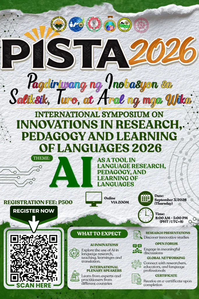 𝐏𝐈𝐒𝐓𝐀 𝟐𝟎𝟐𝟔: Pagdiriwang ng Inobasyon sa Saliksik, Turo, at Aral ng mga Wika 2026