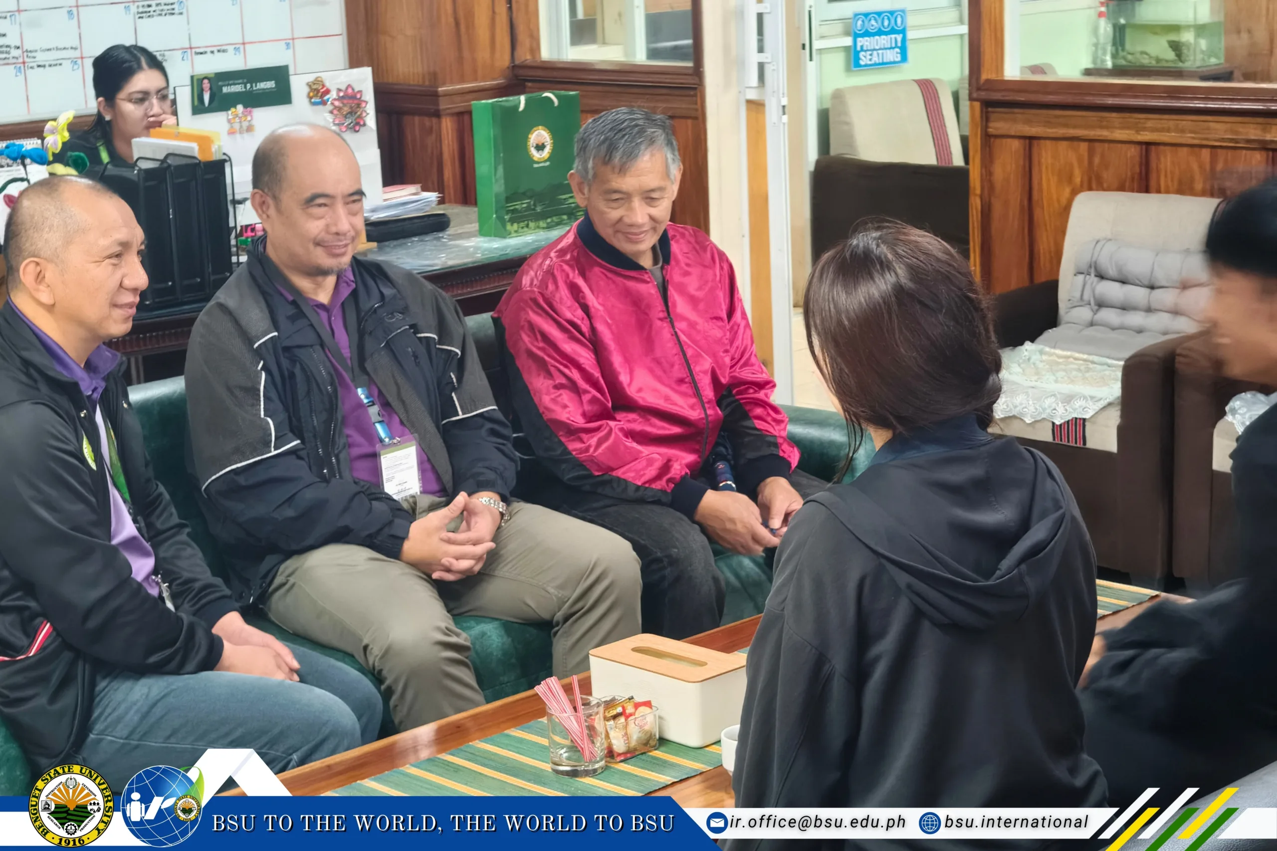 𝐖𝐀𝐑𝐌 𝐖𝐄𝐋𝐂𝐎𝐌𝐄 – BSU Welcomes JICA Volunteer and TUA Student Through Cultural Exchange